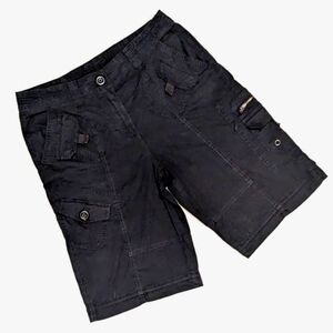 Style & Co Ladies' Black Cargo Shorts Sz 8 Cotton Spandex Blend   Bermuda Shorts